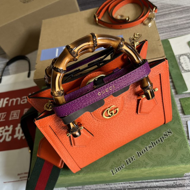 Gucci官網2022新款Aria-時尚詠歎調系列女包 古馳原廠皮竹節小號手提包702732 gqy4671